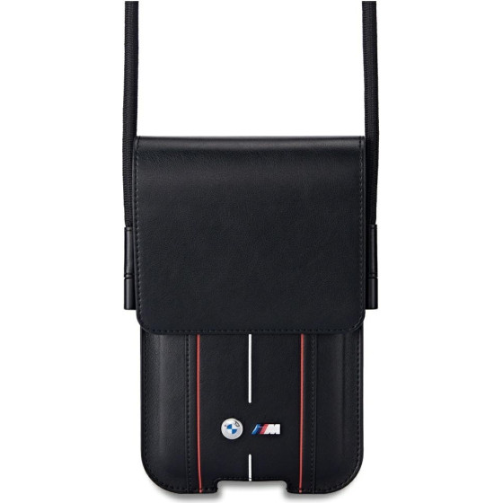BMW Torebka Phone Pouch Red Stripes Czarny - (BMPSP15XMPVSKR)