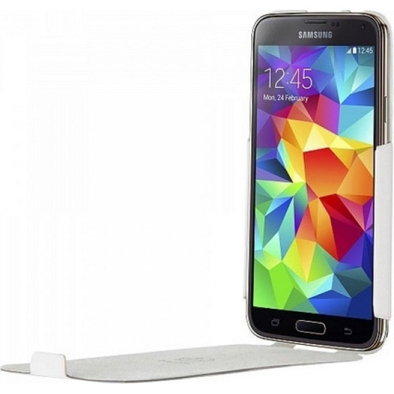 Bugatti Ultrathin Geneva Samsung G900 S5fLip Bialy - (08462)