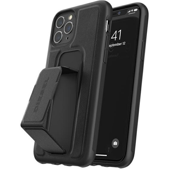 DIESEL Grip Case Leather Look iPhone12/12 Pro czarny/Black - (42534)
