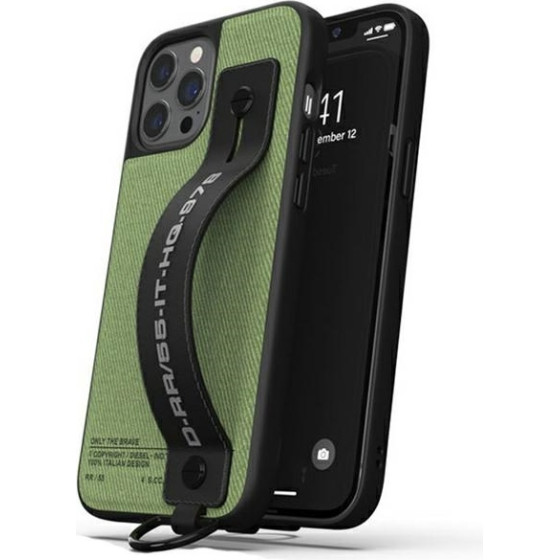 DIESEL Handstrap Case Utility Twilliphone 12/12 Pro czarno-zielony/black-Green - (44291)