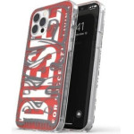 DIESEL Snap Case Clear Aop Iphone 12 Promax czerwono-szary/red-Grey - (42568)
