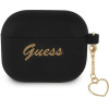 Guess Airpods 3 Cover Black Silicone Charm Heart Collection - (GUA3LSCHSK)