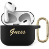 Guess Airpods 3 Cover Black Silicone Vintage Script - (GUA3SSSK)