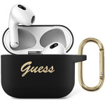 Guess Airpods 3 Cover Black Silicone Vintage Script - (GUA3SSSK)