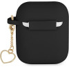 Guess Airpods Cover Black Silicone Charm Heart Collection - (GUA2LSCHSK)