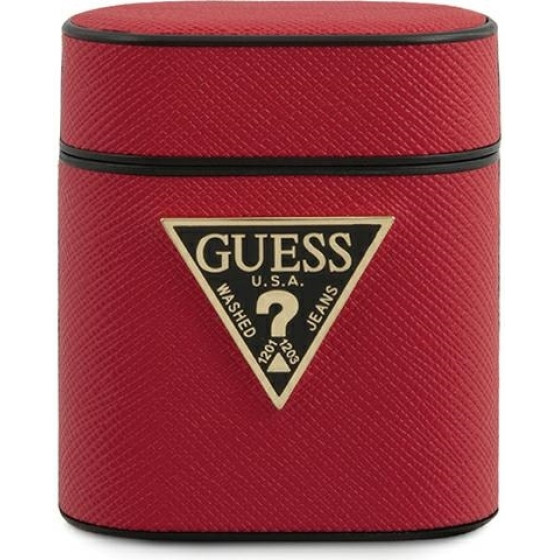 Guess Airpods Cover Red Saffiano - (GUACA2VSATMLRE)