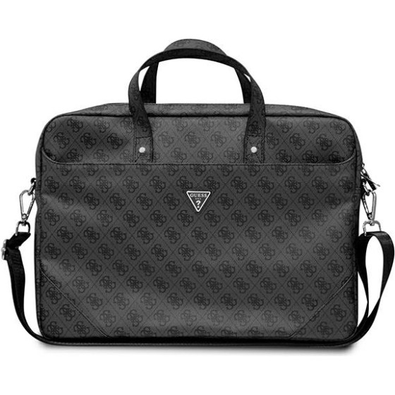Guess Bag 16'' Black Saffiano 4G Triangle Logo - (GUCB15P4TK)