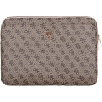 Guess Bag Sleeve 14'' 4G Zipper Pocket Triangle Logo Brown - (GUCS14ZP4DPTW)