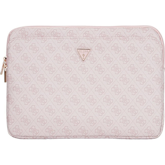 Guess Bag Sleeve 14'' 4G Zipper Pocket Triangle Logo Pink - (GUCS14ZP4DPTP)