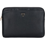 Guess Bag Sleeve 14'' Grained Zipper Pocket Triangle Logo Black - (GUCS14ZPGTSPSK)