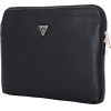 Guess Bag Sleeve 14'' Grained Zipper Pocket Triangle Logo Black - (GUCS14ZPGTSPSK)