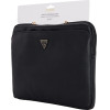 Guess Bag Sleeve 14'' Grained Zipper Pocket Triangle Logo Black - (GUCS14ZPGTSPSK)