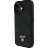 Guess Case Grained Hot Stamp Peony Triangle Logo Magsafe For Iphone 16 Black - (GUHMP16SPGBTMK)