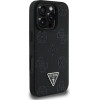 Guess Case Grained Hot Stamp Peony Triangle Logo Magsafe For Iphone 16 Pro Black - (GUHMP16LPGBTMK)