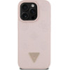 Guess Case Grained Hot Stamp Peony Triangle Logo Magsafe For Iphone 16 Pro Max Pink - (GUHMP16XPGBTMP)