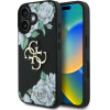 Guess Case Grained Roses Big 4G Logo For Iphone 16 Black - (GUHCP16SPGROP4MK)