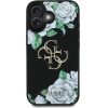 Guess Case Grained Roses Big 4G Logo For Iphone 16 Black - (GUHCP16SPGROP4MK)