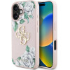 Guess Case Grained Roses Big 4G Logo For Iphone 16 Pink - (GUHCP16SPGROP4MP)