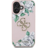 Guess Case Grained Roses Big 4G Logo For Iphone 16 Pink - (GUHCP16SPGROP4MP)