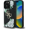 Guess Case Grained Roses Big 4G Logo For Iphone 16 Pro Black - (GUHCP16LPGROP4MK)