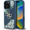 Guess Case Grained Roses Big 4G Logo For Iphone 16 Pro Blue - (GUHCP16LPGROP4MB)