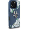 Guess Case Grained Roses Big 4G Logo For Iphone 16 Pro Blue - (GUHCP16LPGROP4MB)
