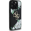 Guess Case Grained Roses Big 4G Logo For Iphone 16 Pro Max Black - (GUHCP16XPGROP4MK)