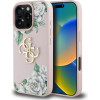 Guess Case Grained Roses Big 4G Logo For Iphone 16 Pro Max Pink - (GUHCP16XPGROP4MP)