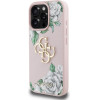 Guess Case Grained Roses Big 4G Logo For Iphone 16 Pro Max Pink - (GUHCP16XPGROP4MP)