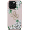 Guess Case Grained Roses Big 4G Logo For Iphone 16 Pro Pink - (GUHCP16LPGROP4MP)