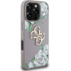Guess Case Grained Roses Big 4G Logo For Iphone 16 Pro Purple - (GUHCP16LPGROP4MU)