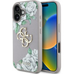 Guess Case Grained Roses Big 4G Logo For Iphone 16 Purple - (GUHCP16SPGROP4MU)