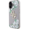Guess Case Grained Roses Big 4G Logo For Iphone 16 Purple - (GUHCP16SPGROP4MU)