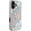Guess Case Grained Roses Big 4G Logo For Iphone 16 Purple - (GUHCP16SPGROP4MU)