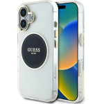 Guess Case Iml Metal Colored Circle Classic Logo Magsafe For Iphone 16 Black - (GUHMP16SHTDRCEDK)