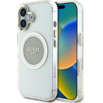 Guess Case Iml Metal Colored Circle Classic Logo Magsafe For Iphone 16 Grey - (GUHMP16SHTDRCEDG)