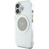Guess Case Iml Metal Colored Circle Classic Logo Magsafe For Iphone 16 Grey - (GUHMP16SHTDRCEDG)