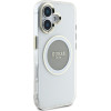 Guess Case Iml Metal Colored Circle Classic Logo Magsafe For Iphone 16 Grey - (GUHMP16SHTDRCEDG)