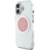 Guess Case Iml Metal Colored Circle Classic Logo Magsafe For Iphone 16 Pink - (GUHMP16SHTDRCEDP)