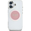 Guess Case Iml Metal Colored Circle Classic Logo Magsafe For Iphone 16 Pink - (GUHMP16SHTDRCEDP)