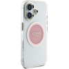 Guess Case Iml Metal Colored Circle Classic Logo Magsafe For Iphone 16 Pink - (GUHMP16SHTDRCEDP)