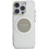 Guess Case Iml Metal Colored Circle Classic Logo Magsafe For Iphone 16 Pro Grey - (GUHMP16LHTDRCEDG)
