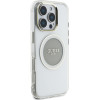 Guess Case Iml Metal Colored Circle Classic Logo Magsafe For Iphone 16 Pro Grey - (GUHMP16LHTDRCEDG)
