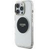 Guess Case Iml Metal Colored Circle Classic Logo Magsafe For Iphone 16 Pro Max Black - (GUHMP16XHTDRCEDK)