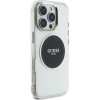 Guess Case Iml Metal Colored Circle Classic Logo Magsafe For Iphone 16 Pro Max Black - (GUHMP16XHTDRCEDK)
