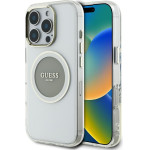 Guess Case Iml Metal Colored Circle Classic Logo Magsafe For Iphone 16 Pro Max Grey - (GUHMP16XHTDRCEDG)