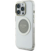 Guess Case Iml Metal Colored Circle Classic Logo Magsafe For Iphone 16 Pro Max Grey - (GUHMP16XHTDRCEDG)