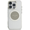 Guess Case Iml Metal Colored Circle Classic Logo Magsafe For Iphone 16 Pro Max Grey - (GUHMP16XHTDRCEDG)