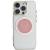 Guess Case Iml Metal Colored Circle Classic Logo Magsafe For Iphone 16 Pro Max Pink - (GUHMP16XHTDRCEDP)