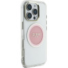 Guess Case Iml Metal Colored Circle Classic Logo Magsafe For Iphone 16 Pro Max Pink - (GUHMP16XHTDRCEDP)